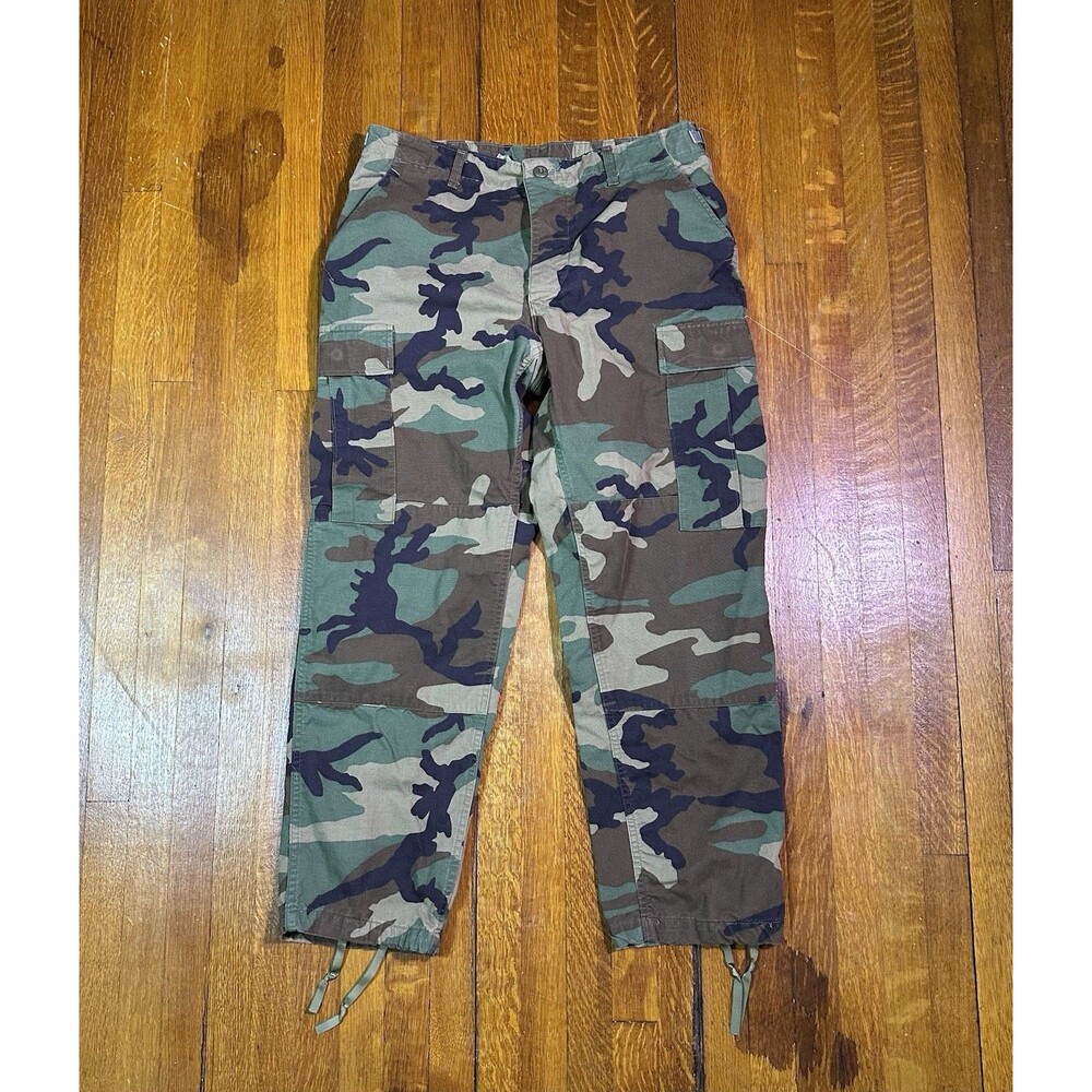 Trousers Woodland Camouflage Pattern Combat Pants Medium-short Cargo Pants